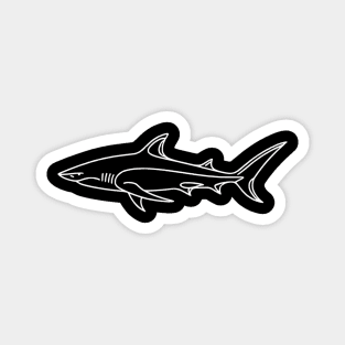 Elegant Line Simple Drawing work Shark Magnet