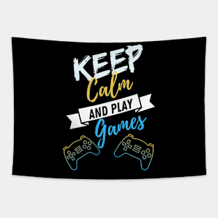 Keep Calm and Play Games Tapestry