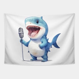 Great White Shark Singing Tapestry