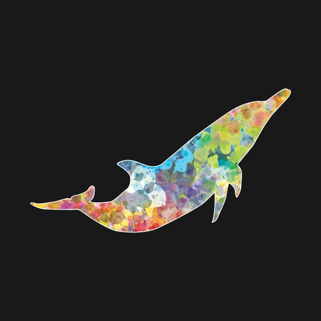 Cool Dolphins Sea Colorful T-shirt by thefriendlyone