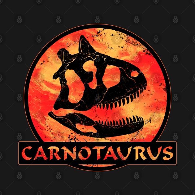 Carnotaurus fossil skull by NicGrayTees