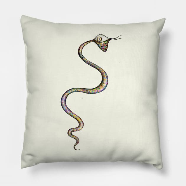 Fantasy snake Pillow by Colorandmagic