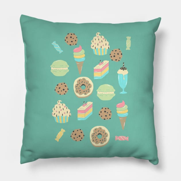 Delicious Doodle Pillow by eriksandisatresa