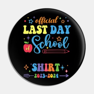 2024 Last Day of School Autograph kindergarten Graduation Pin