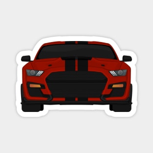 Shelby GT500 2020 Rapid-Red + Black Stripes Magnet