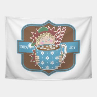 Christmas Cheer Holiday Cocoa Badge Tapestry