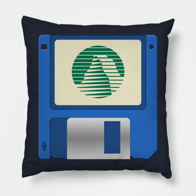 PC Retro Vista Floppy Pillow by CCDesign