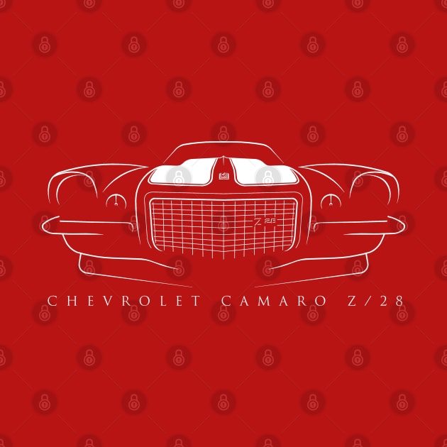 Chevy Camaro Z/28 - front stencil, white by mal_photography