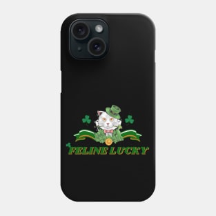 Feline Lucky for Saint Patrick's Day (MD23Val002b) Phone Case