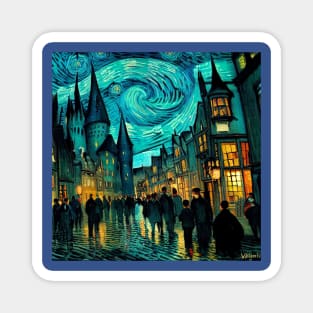 Starry Night in Diagon Alley Magnet