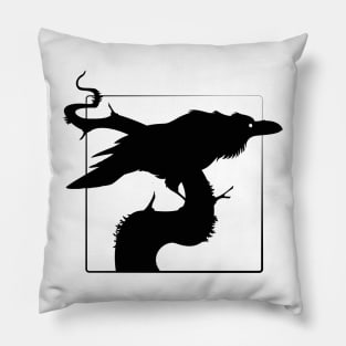 Raven Silhouette III Pillow