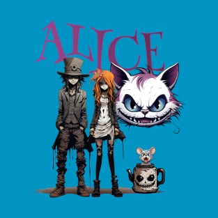 Alice in Nightmare Land. Alice in Wonderland. T-Shirt