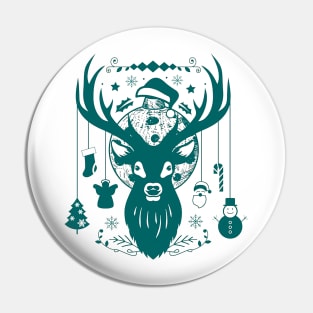 Reindeer antler | deer head green Pin