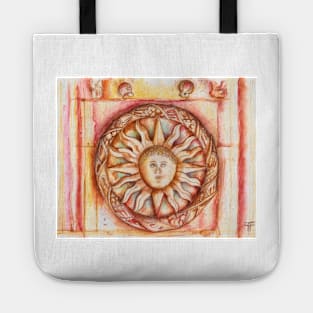 The Sun. stone symbols in the cloister. Jerónimos Monastery Tote