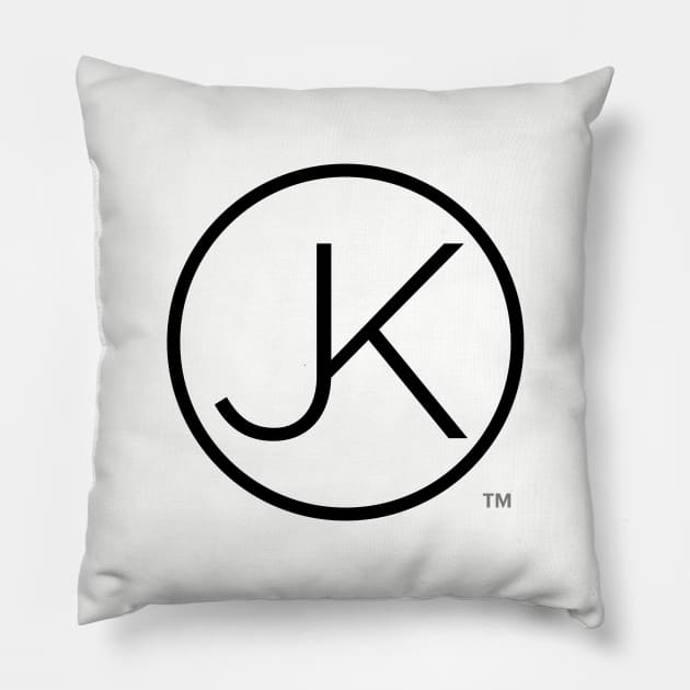 JK logo (black colorway) Pillow by Third Unit