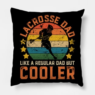 Lacrosse Dad Funny Vintage Lacrosse Father's Day Gift Pillow