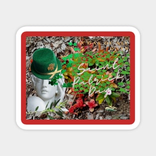 Lady with Saint Patrick Hat Magnet