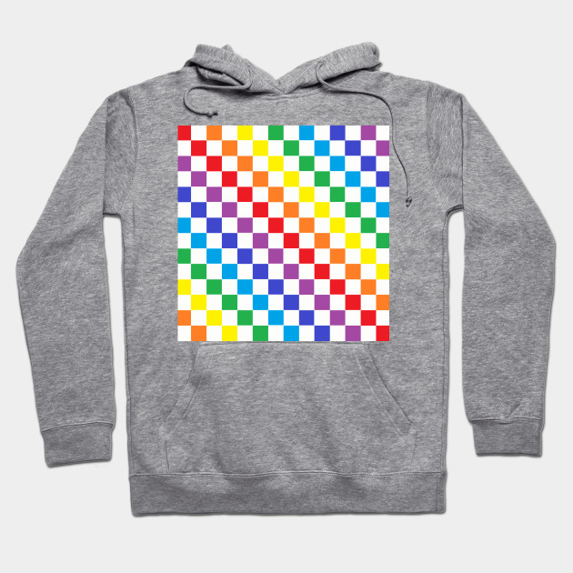 rainbow checkered hoodie