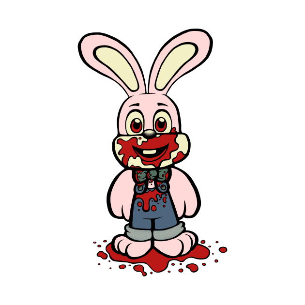 Pink Robbie the Rabbit by jellysoupstudios