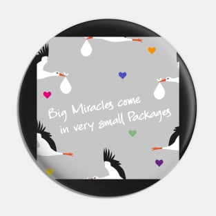 Big miracles come in small packages - gray Pin