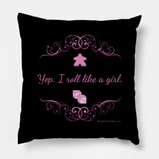 Like a Girl, pink Pillow