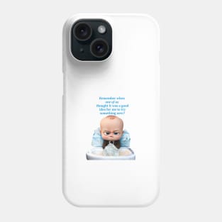 Baby Trying Something New Phone Case