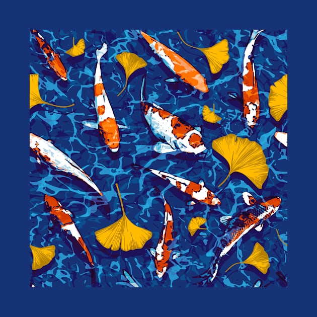 Koi Fish, blue by yulia-rb