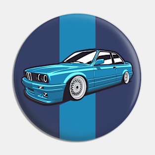 Blue E30 Coupe Classic Pin