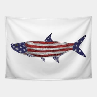 Tarpon American flag  USA Tapestry