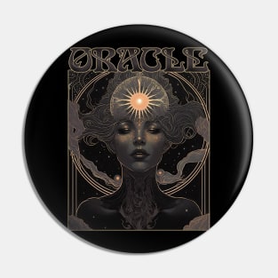 Oracle - Ancient Priestess of Prophecy Art Nouveau Pin