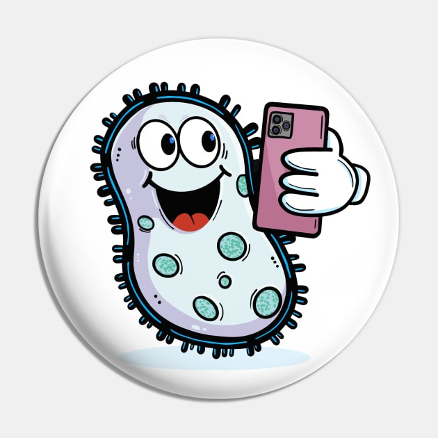 Cellfie taking a selfie Pin by Wright Art