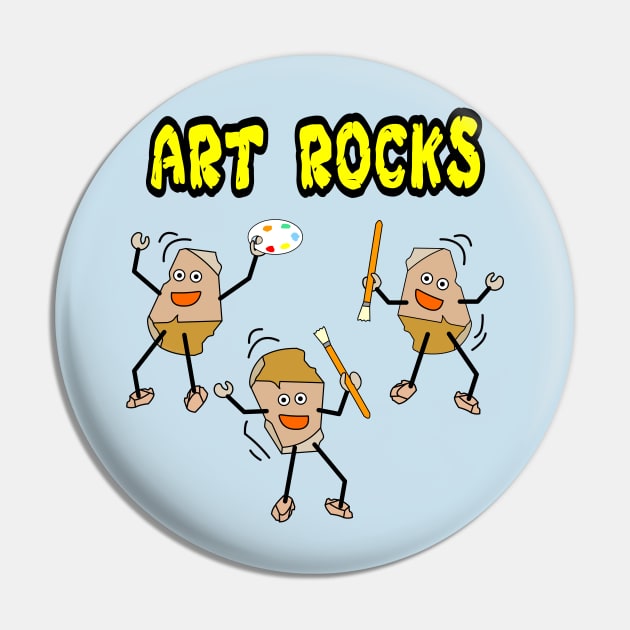 Art Rocks Pin by Barthol Graphics