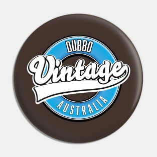 Dubbo australia vintage style logo Pin