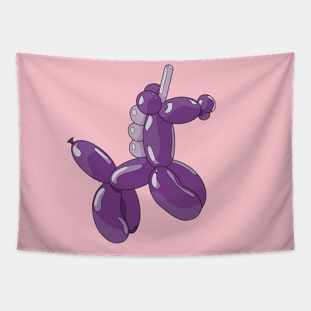 A light and dark purple unicorn ballon Tapestry by Fruit Tee