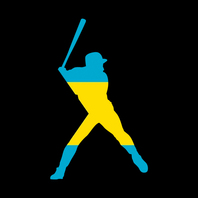 Bahamas Flag - Bahamas Baseball Player by Jeruk Bolang