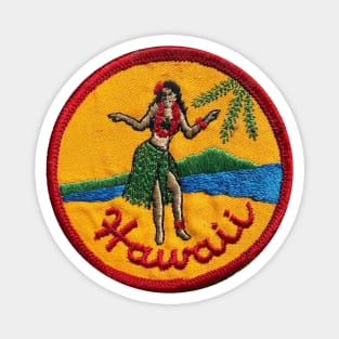 Hula Girl Hawaii Patch Magnet