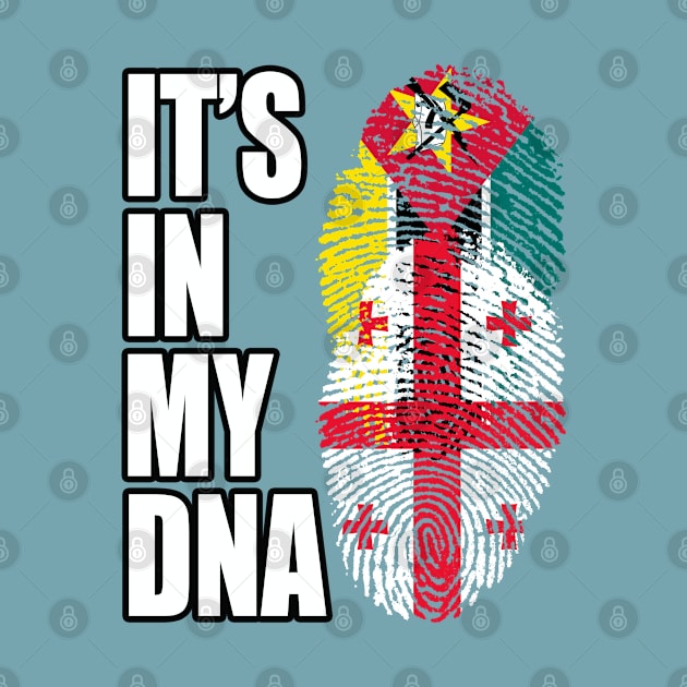 Georgian And Mozambican Mix DNA Flag Heritage by Just Rep It!!