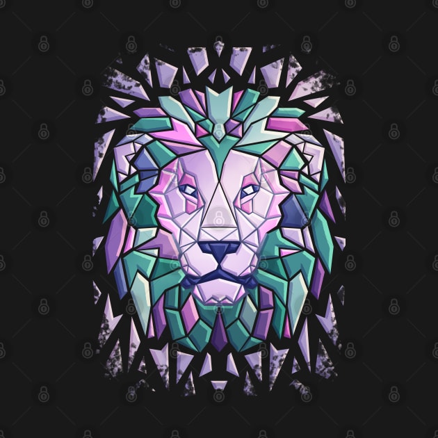 Stained-Glass Lion by Abbilaura