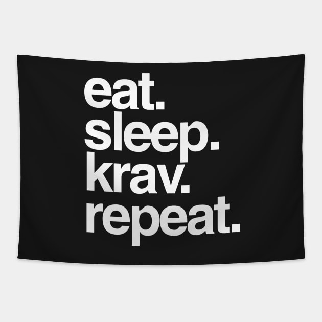 Eat Sleep Krav Repeat Tapestry by jadbean