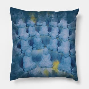 Small Buddhas, Photo Art Pillow