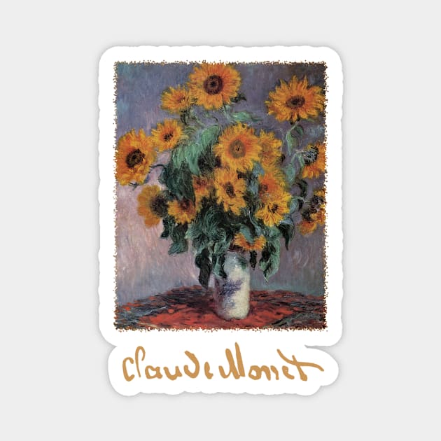 Sunflowers by Claude Monet Magnet by MasterpieceCafe