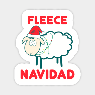 Fleece Navidad Christmas Shirt Magnet