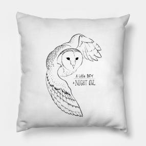 Night Owl Pillows Teepublic