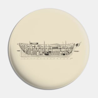 Vintage ship diagram Pin