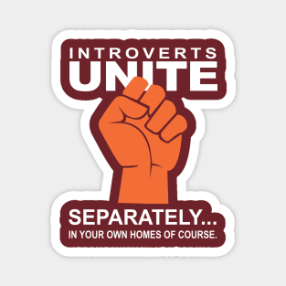 Introverts Unite - Separately Magnet