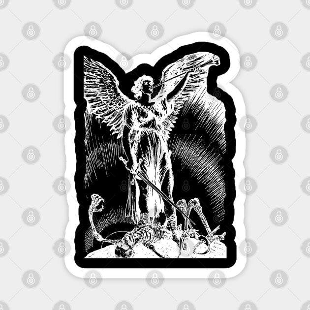 Vintage Archangel Angel Revelations illustration Biblical Gothic Magnet by AltrusianGrace