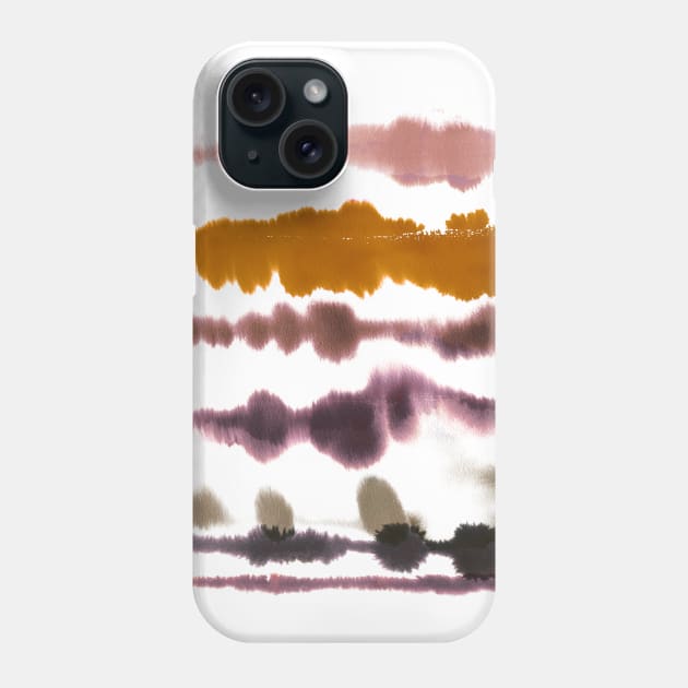 Soft Nautical Watercolor Orange Phone Case by ninoladesign