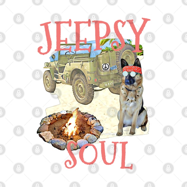 Jeepsy Soul German Shepherd by Witty Things Designs