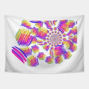 Geometric rainbow color pattern Tapestry