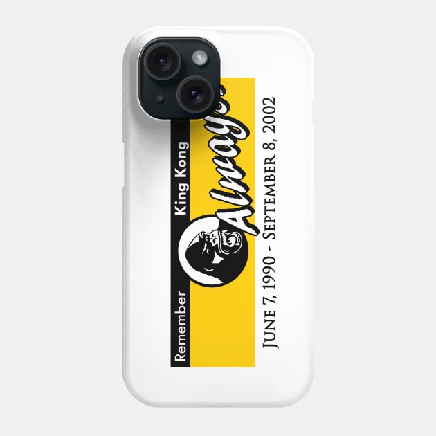 Remember Kongfrontation Parking Sign (with Dates) Phone Case by Underdog Designs